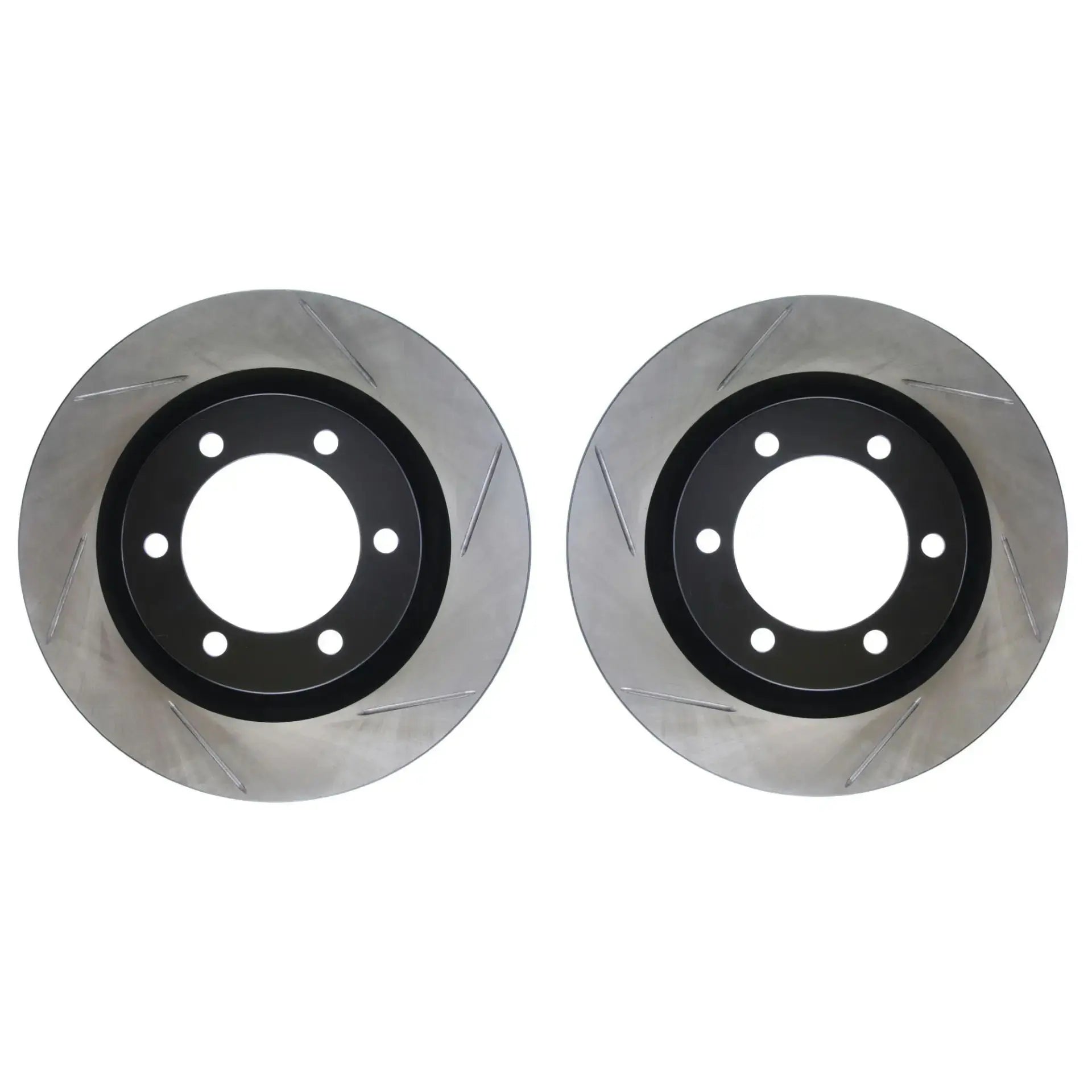 Stoptech Front Slotted Replacement Rotors for TR381.6 6 Piston Big Bra ...