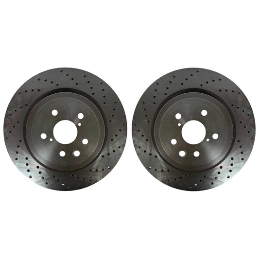 Rear Drilled Replacement Rotors for TR345.4 4 Piston Big Brake Kit