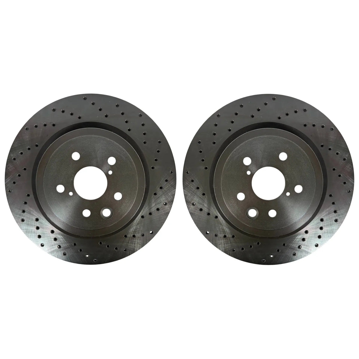 black drilled 5 lug rotors