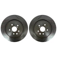 Load image into Gallery viewer, black slotted 5 lug rotors
