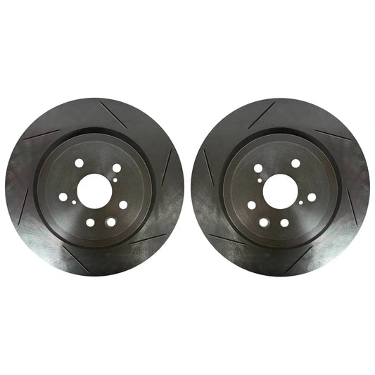 black slotted 5 lug rotors