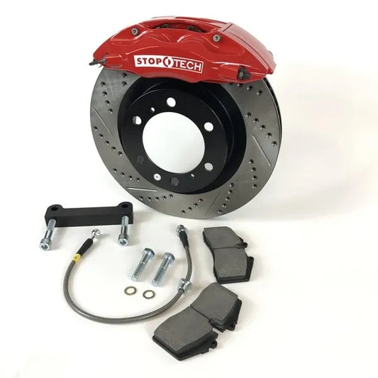 Stoptech TR341 4 Piston Rear Disc Conversion Big Brake Kit & Optional Parking Brake - Toyota Tacoma (2005-2023) 17"+ Wheels