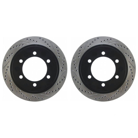 Stoptech OEM Size Rear Replacement Brake Rotors & Optional Pads – 108mm Hub